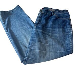 Gloria Vanderbilt Amanda Straight Leg Medium Blue Denim Jeans.  Size = 16W